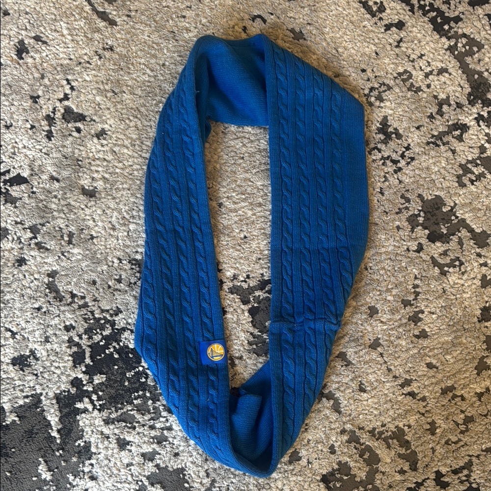 Warriors Blue Cable Knit Scarf
